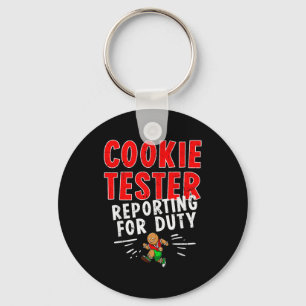 Cookie Tester Rerting Duty Funny Husband Christmas Keychain