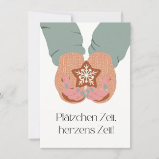 cookie time, heart time thank you card