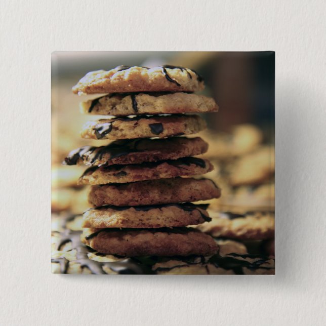 cookie tower 2 inch square button (Front)