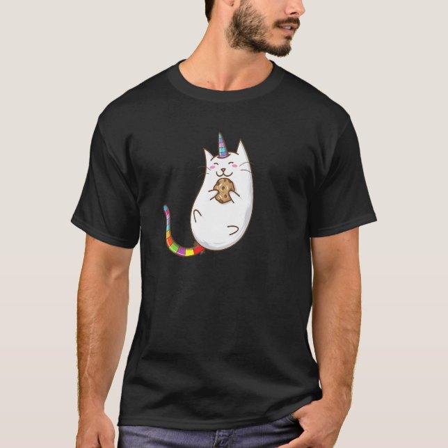 Cookie Unicorn Cat T-Shirt (Front)
