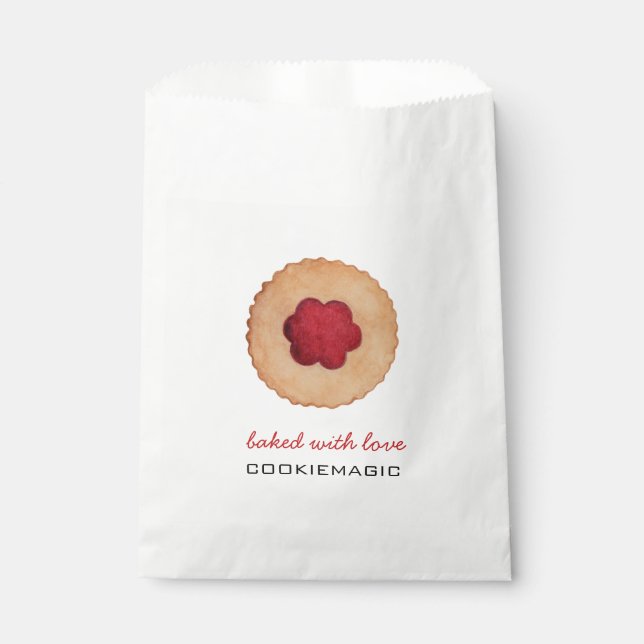 COOKIE watercolor illustrated Holiday Cookie  Favour Bag (Front)