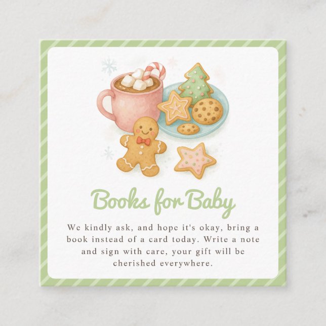 Cookies and Cocoa Christmas Books for Baby Enclosure Card (Front)