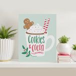 Cookies and Cocoa Christmas Decor Faux Canvas<br><div class="desc">Preserve the precious moments with personalized wall decor. Makes a great gift!</div>