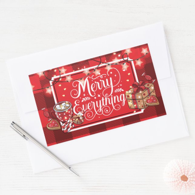 Cookies and Cocoa Merry Christmas  Sticker (Envelope)
