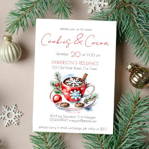 Cookies and cocoa simple Christmas party template