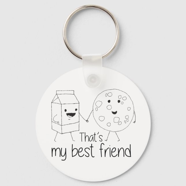 Cookies and Milk - Best Friends Keychain (Front)