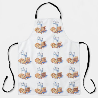 Cookies and Milk Cookie All-Over Print Apron