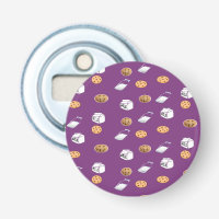 Cookies and milk on purple
