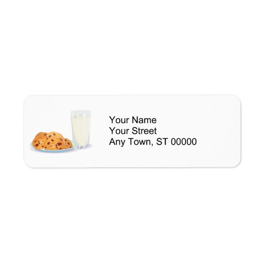 cookies and milk return address label