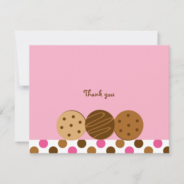 Cookies and Milk Thank You Note Cards (Front)