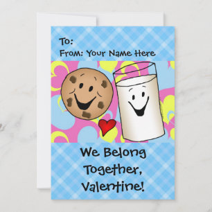 Cookies and Milk Valentine Holiday Card