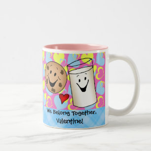 Cookies and Milk Valentine Two-Tone Coffee Mug