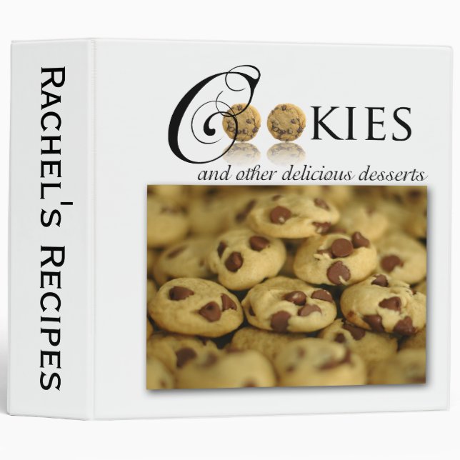 Cookies and Other Delicious Desserts on White Binder (Front/Spine)