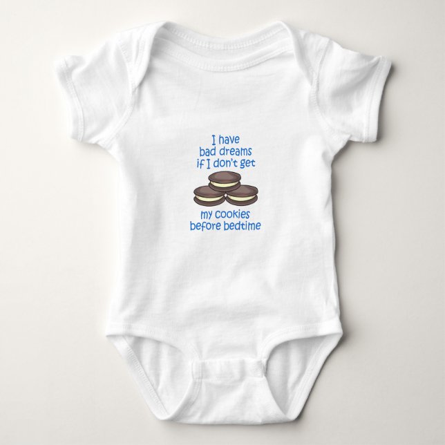 Cookies Before Bedtime Baby Bodysuit (Front)