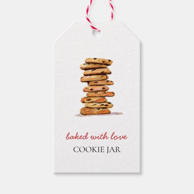 Cookies boulangerie aquarelle étiquettes cadeaux (Devant)