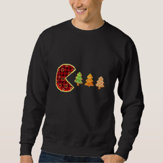 Cookies Buffalo Eating Tree Gingerbread Christmas Sweatshirt