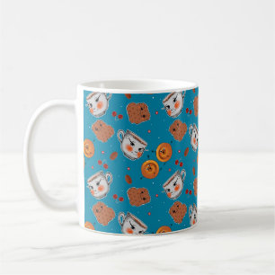 Cookies, buns: blue background pattern coffee mug