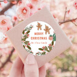 Cookies Christmas Party  Classic Round Sticker<br><div class="desc">Cookies Christmas Party Classic Round Sticker</div>