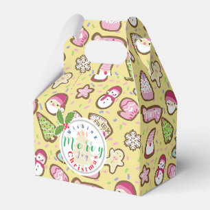 Cookies Christmas Yellow Favor Box