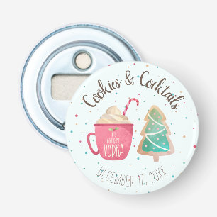 Cookies & Cocktails Christmas Party Festive  Bottle Opener