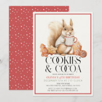 Cookies & Cocoa Hot Chocolate Squirrel Birthday