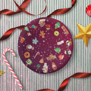Cookies, Cupcakes and Cocoa Paper Plate
