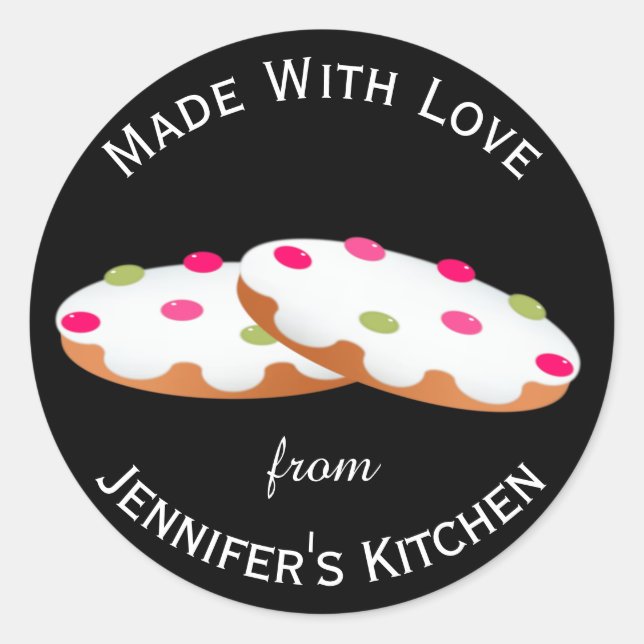 Cookies Custom Baked Goods Sticker (Front)