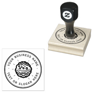 Cookies Custom Business Logo Large  Rubber Stamp