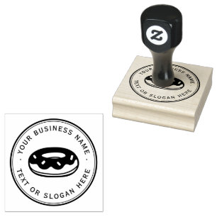 Cookies Custom Business Logo Large  Rubber Stamp