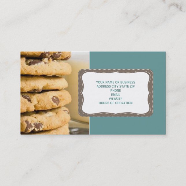 Cookies de chips chocolat Cartes de visite (Devant)