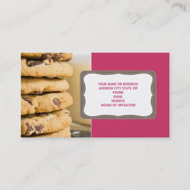 Cookies de chips chocolat Cartes de visite (Devant)