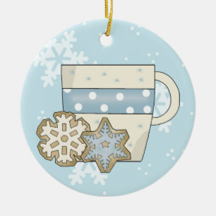 Cookies de Noël et ornement au chocolat chaud