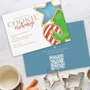 Cookies de Noël Whimsical QR Code de la carte Dire