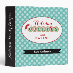 Cookies de vacances et cuisine Turquoise Classeur