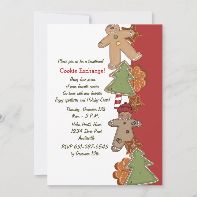 Cookies de vacances - Invitation à l'échange de co (Devant)