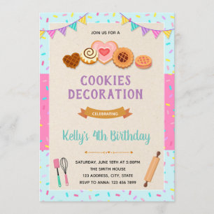 Cookies decorating party invitation