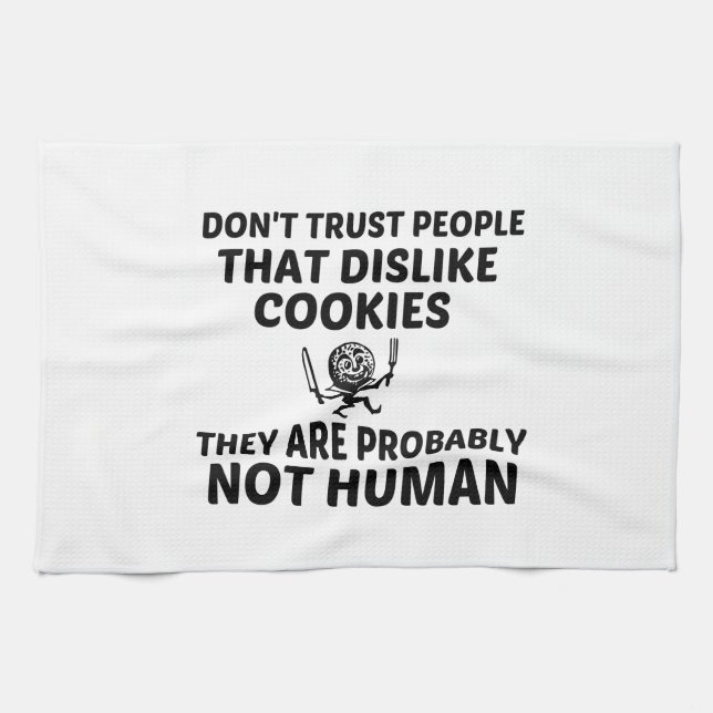 COOKIES DISLIKE NOT HUMAN KITCHEN TOWEL (Horizontal)