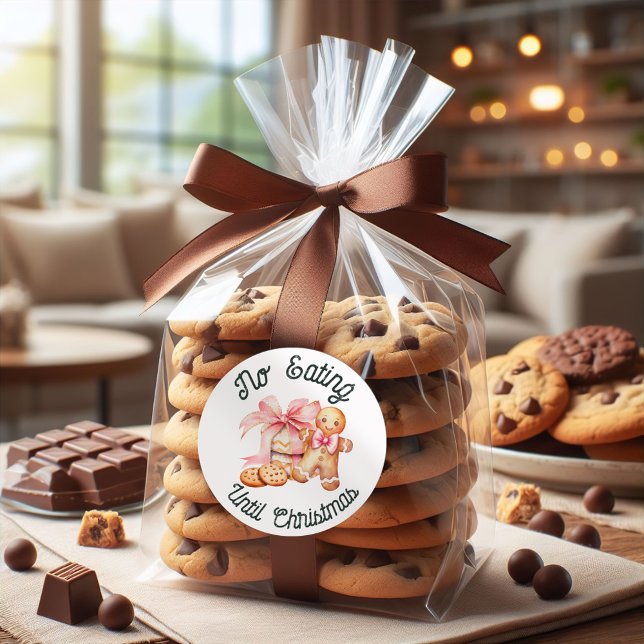 Cookies drôle arc rose étiquette de Noël (Créateur téléchargé)