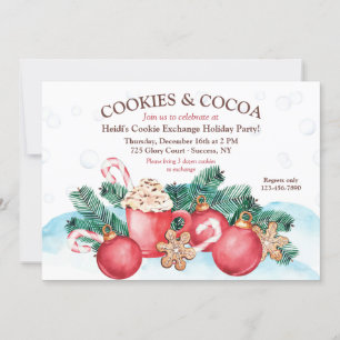 Cookies et cacao Cookie Exchange Party Invitation