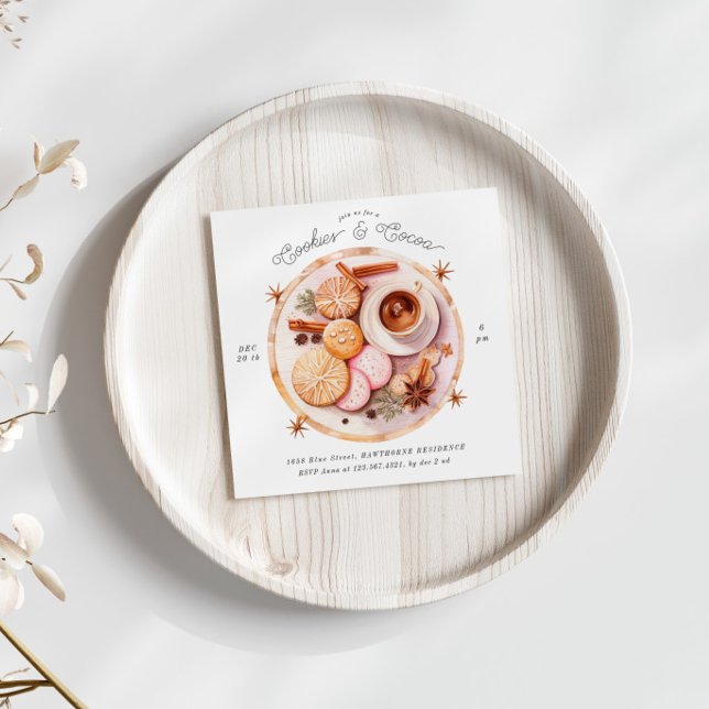 Cookies et cacao Fête Invitation (Créateur téléchargé)