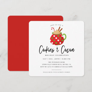 Cookies et cacao Noël Invitation à la fête de Noël