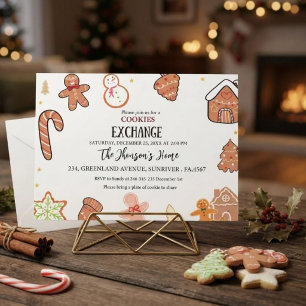 Cookies Exchange Christmas  Party  Invitation
