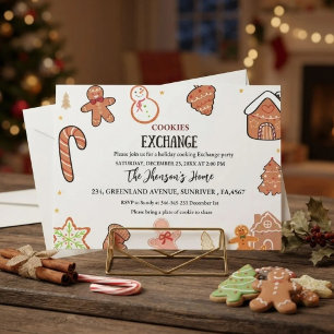  Cookies Exchange Christmas  Party  Invitation