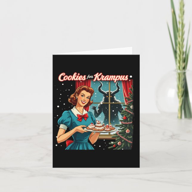 Cookies For Krampus Funny Christmas Xmas Krampus G Card (Front)