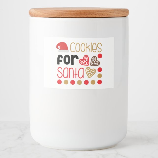 Cookies for Santa 2 Food Container Label Storage (Front)