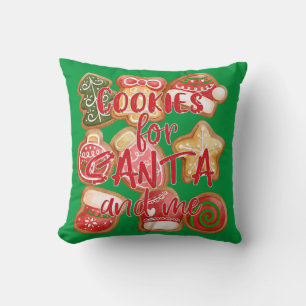 Cookies For Santa And Me - Christmas Throw Pillow