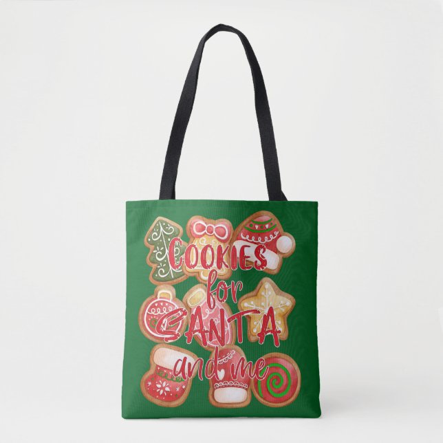Cookies For Santa And Me - Christmas Tote Bag (Front)