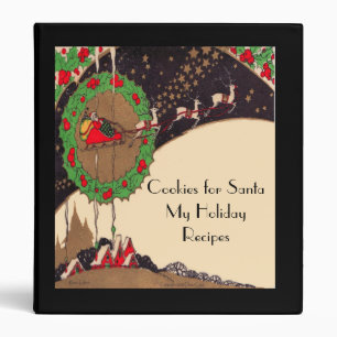 Cookies for Santa Art Deco Recipe Binder