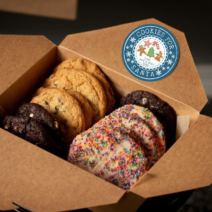 Cookies For Santa Classic Round Sticker