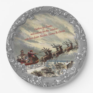 Cookies for Santa 🎅(customizable) Paper Plate